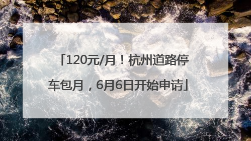 120元/月！杭州道路停车包月，6月6日开始申请
