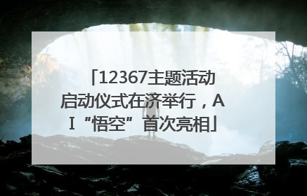 12367主题活动启动仪式在济举行，AI“悟空”首次亮相