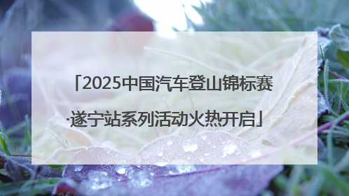 2025中国汽车登山锦标赛·遂宁站系列活动火热开启