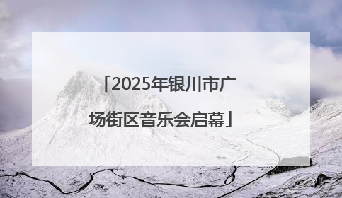 2025年银川市广场街区音乐会启幕