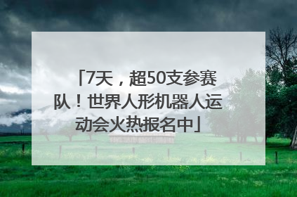 7天，超50支参赛队！世界人形机器人运动会火热报名中